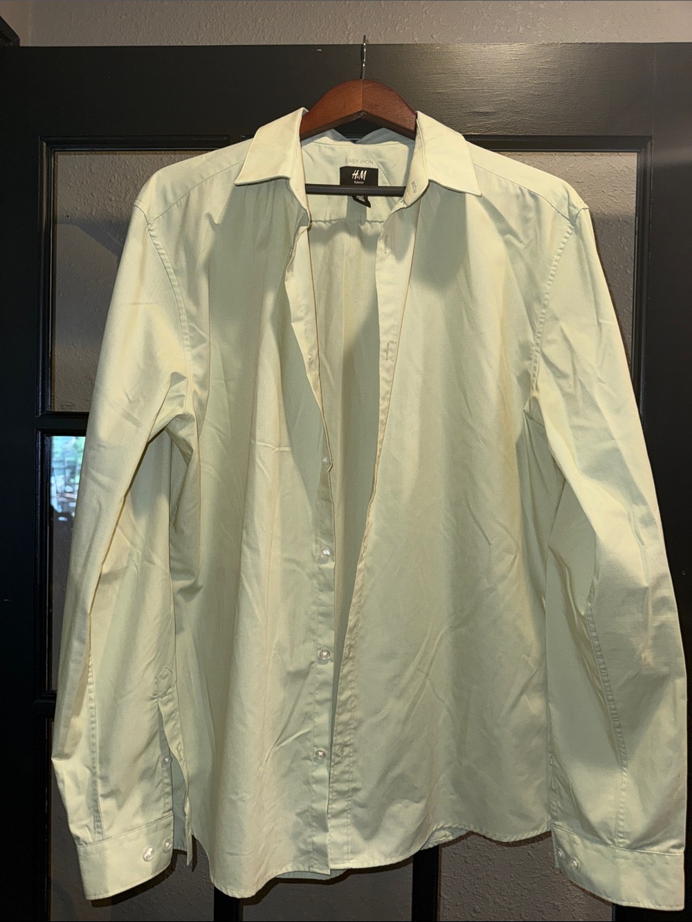 H&M Pale Green Men's Button-Down Dress Shirt